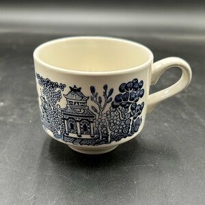 Churchill blue willow Blue and White Porcelain Teacup